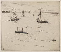 KG 09075
<br/>
Op de Maas bij Dordrecht
<br/>
<em>Storm van 's-Gravesande, Carel Nicolaas (1841-1924)</em>